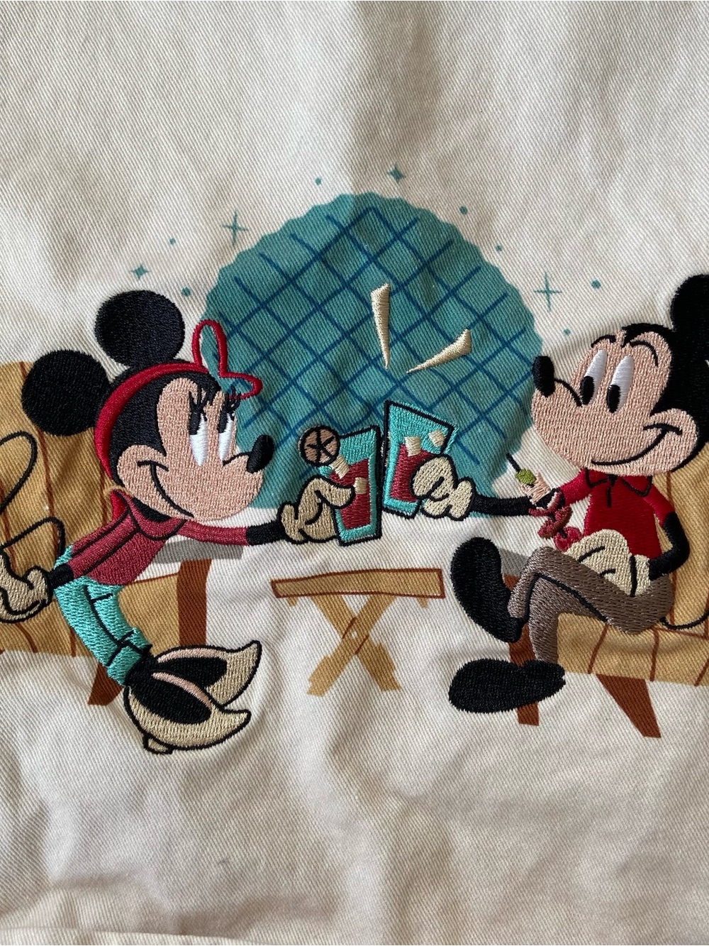 Official Disney Parks Mickey & Minnie Embroidered Kitchen Hand Towel